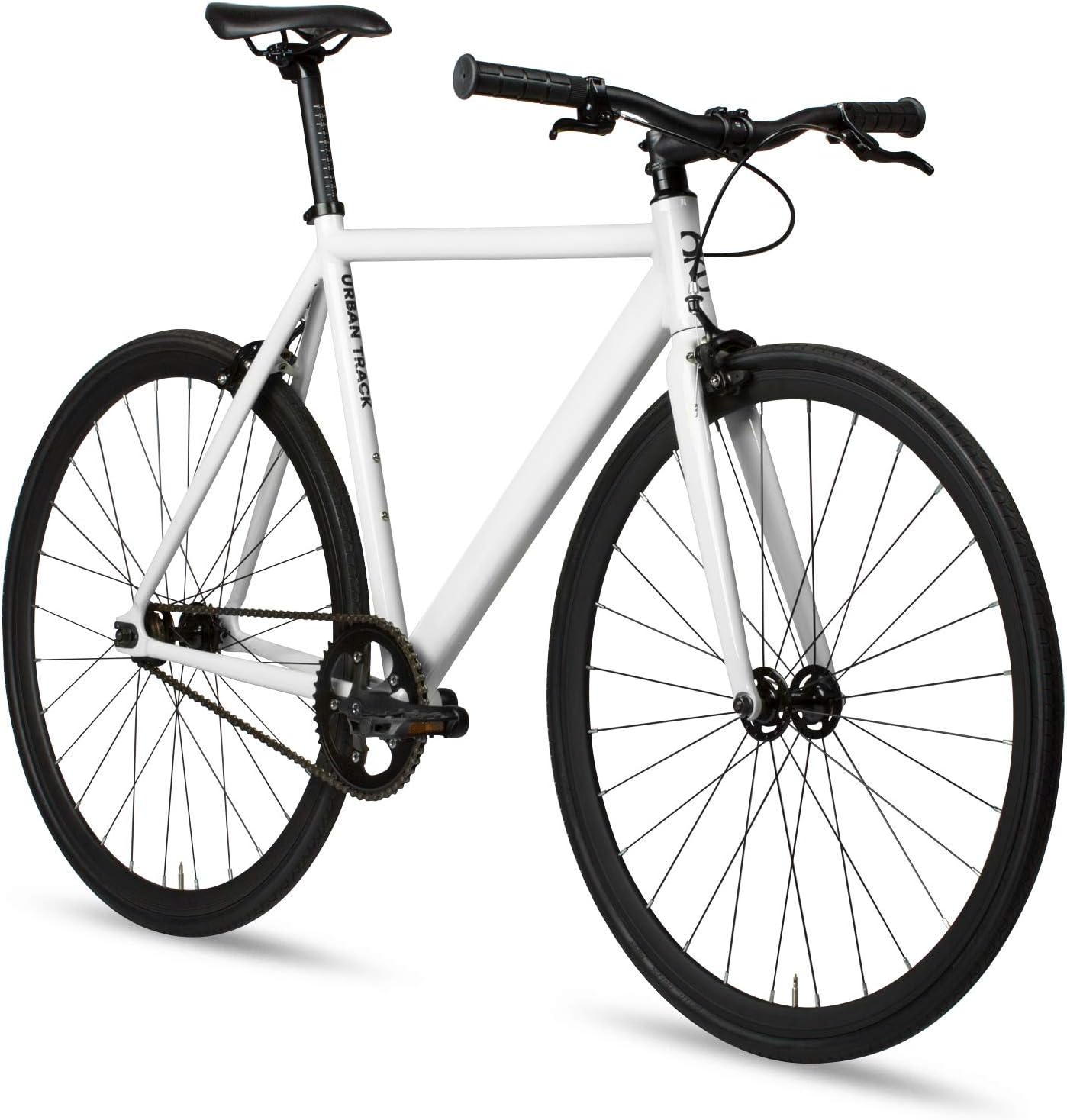 6KU Urban Aluminum Single Speed Fixed Gear Bike, White