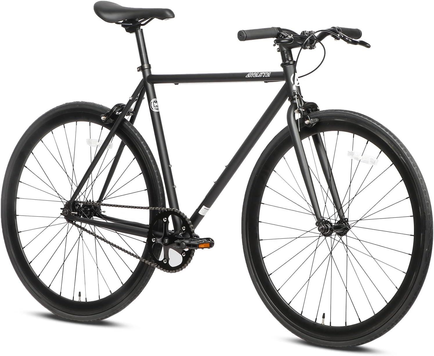 AVASTA Urban Commuter Single-Speed Fixed Gear Bike, Black